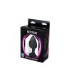 Black large heart-shaped butt plug with white crystal